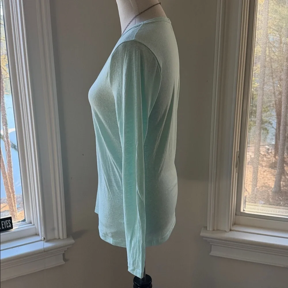J. Crew Light Green Long Sleeve Top